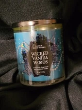 Bath and Body Works Wicked Vanilla Woods Single Wick Candle New In Box