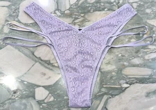 NEW Victoria Secret Very Sexy Wildflower Lace High Leg Brazilian Grape Escape XL