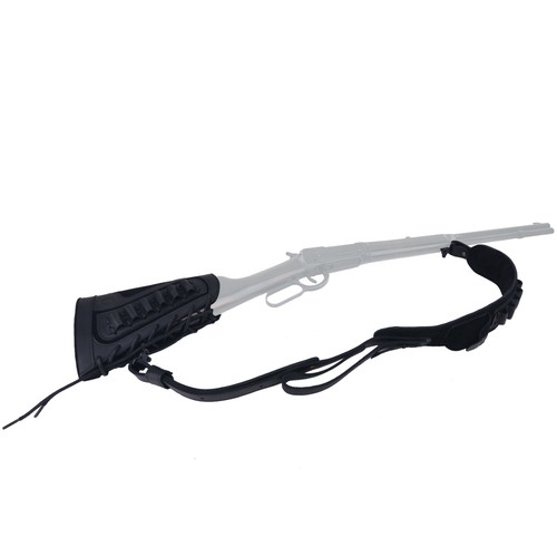 1 Combo of Leather Rifle Shotgun Buttstock Cover +Gun Sling with Swivels.308.22 - Afbeelding 23 van 36