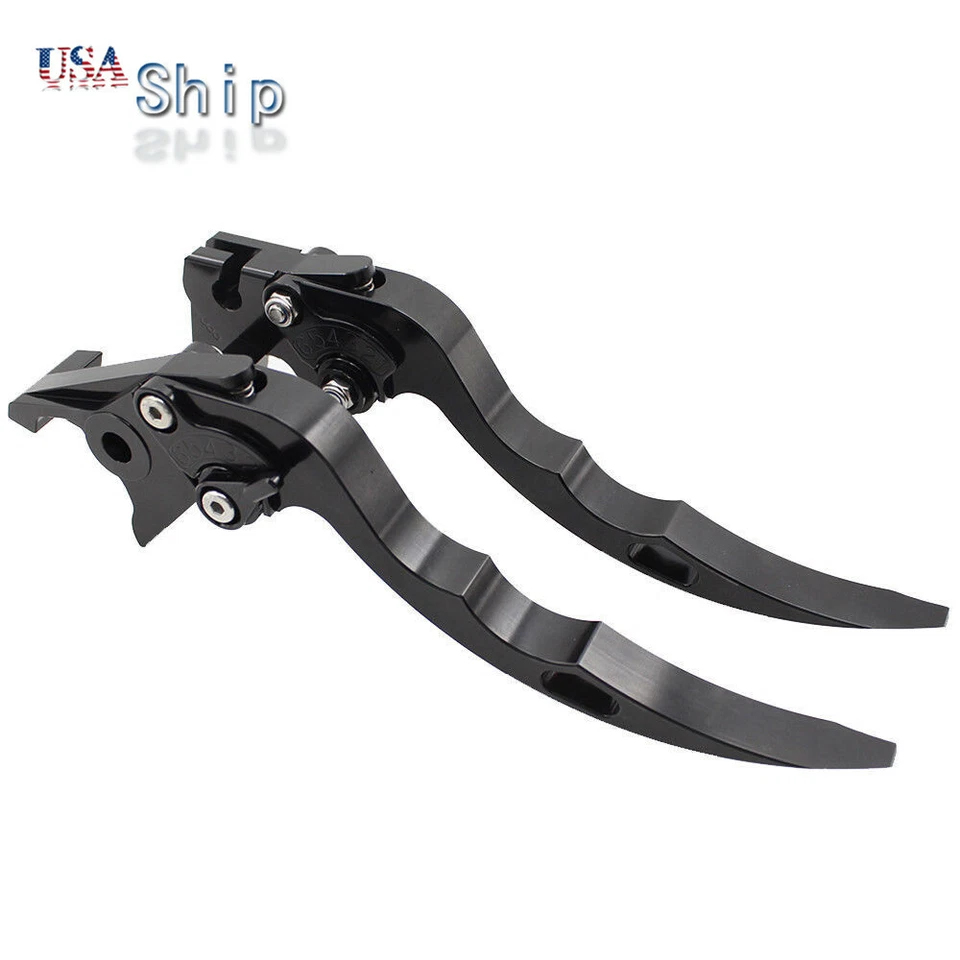 Alavancas de embreagem de freio lâmina CNC ajustáveis para Honda Suzuki Kawasaki Yamaha BUEll - Imagem 4 de 4