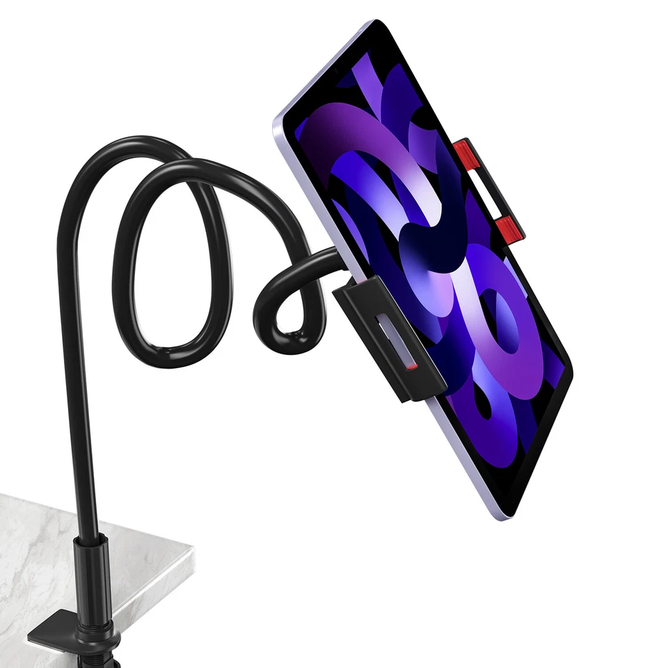 For Apple/Samsung/PAD Flexible 360º Lazy Bed Gooseneck Tablet Stand Holder Mount - Image 4 of 4