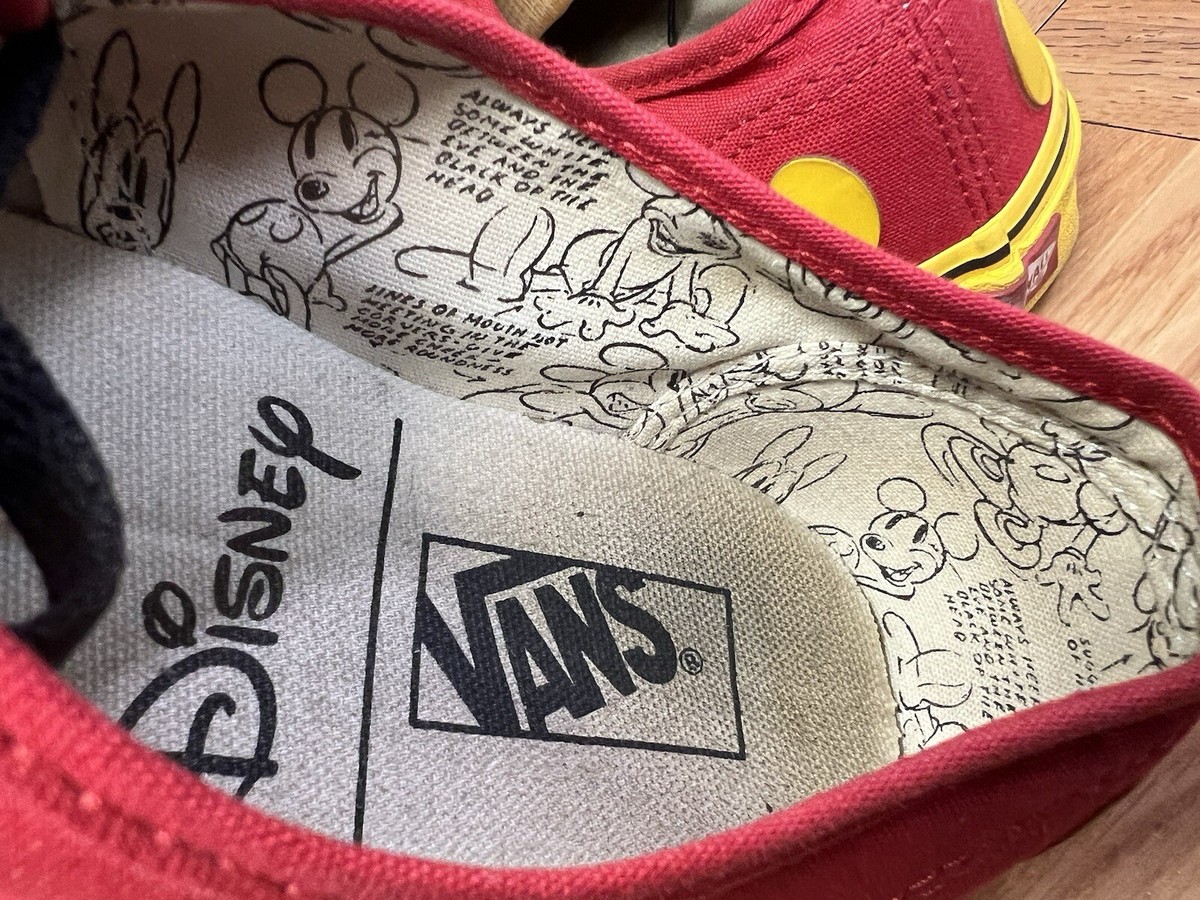 RARE🔥 8.5 - VANS x Disney 90th Anniversary Mickey Mouse Red