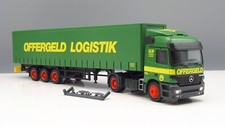 Herpa 1:87 MB Actros Pritschen-Sattelzug Adam Offergeld Logistik #AK71