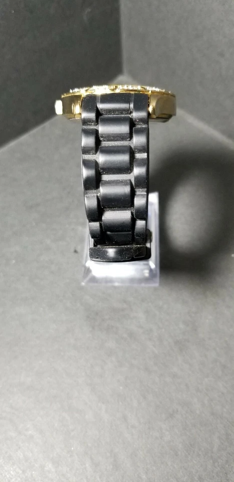  Correa de silicona para reloj Rousseau dorado con pedrería Foto 4 de 4