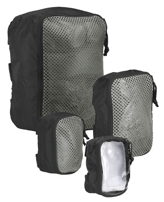 Tasmanian Tiger TT Modular Pouch Set black Rucksack Zusatz Innen Taschen