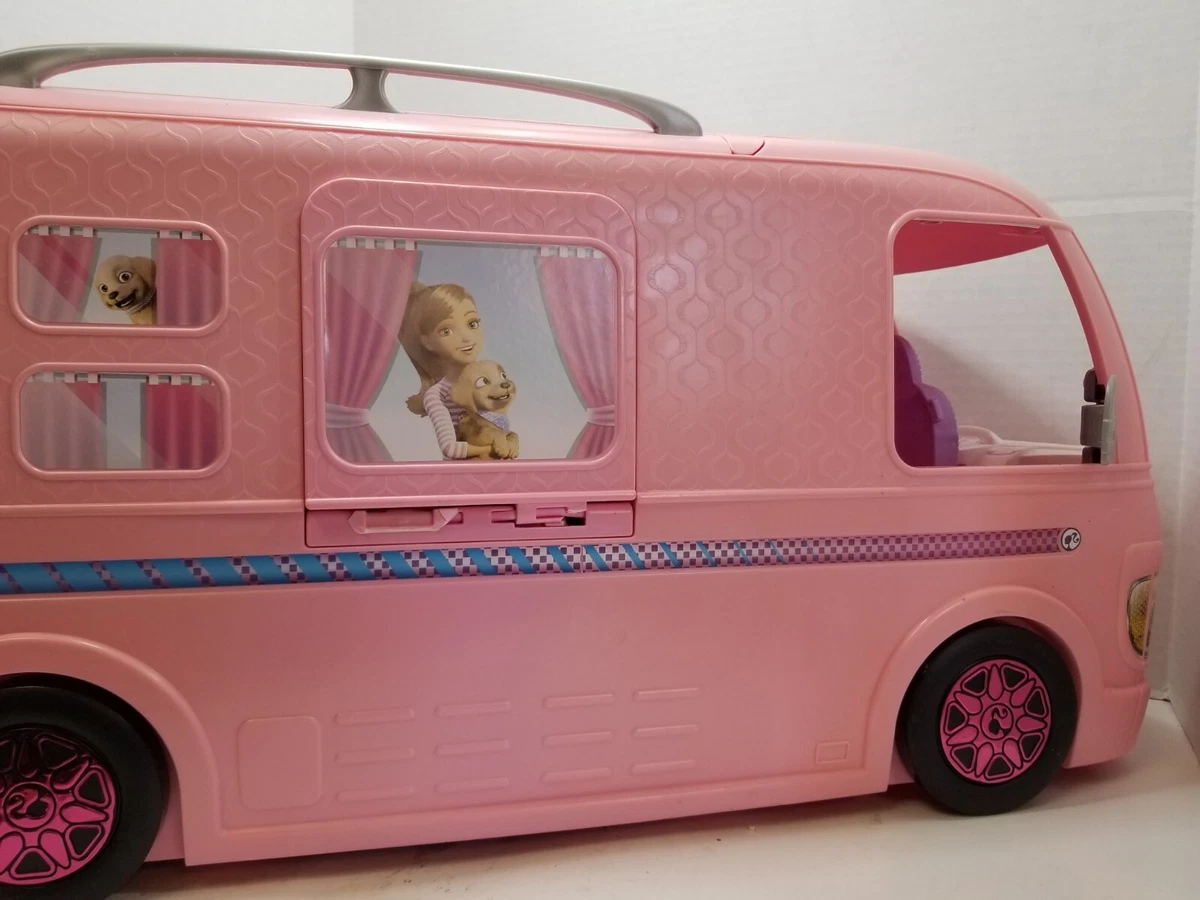 Barbie Dream Camper RV Pink Motorhome Van Tour Bus Mattel 2016