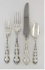 New Gorham Sterling flatware 4 piece dinner Starsbourg Pattern