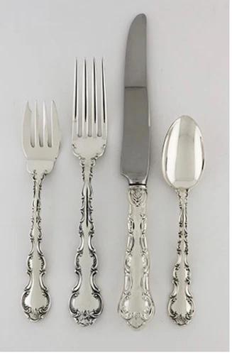 New Gorham Sterling flatware 4 piece dinner Starsbourg Pattern