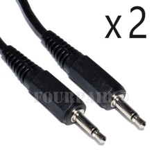 2 Pack - 10ft - 3.5mm Mono Male Audio Cable Cord TS Mini Plug Mic Microphone