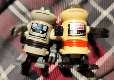 2 Tomy Wind Up Robot Pocket Robot Works White/Gray