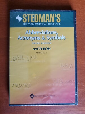 Stedman's Electronic Medical Reference-Abbreviations, Acronyms & Symbols, 3rd Ed