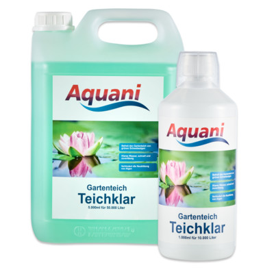Teichklar Wasserklärer gegen grünes & trübes Wasser und Algen Teich auch für Koi