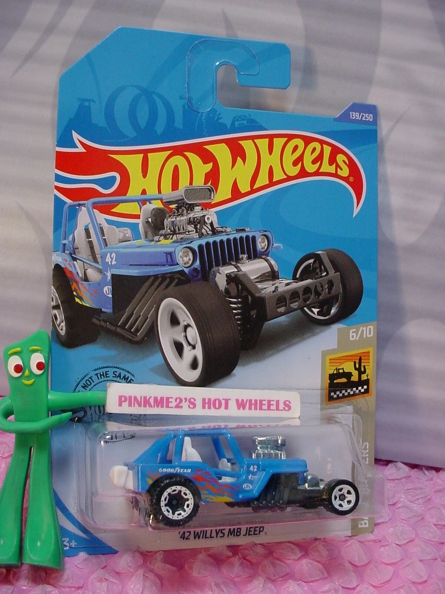 2020 i Hot Wheels 42 WILLYS MB JEEP 139 blue white BAJA BLAZERS CASE G H