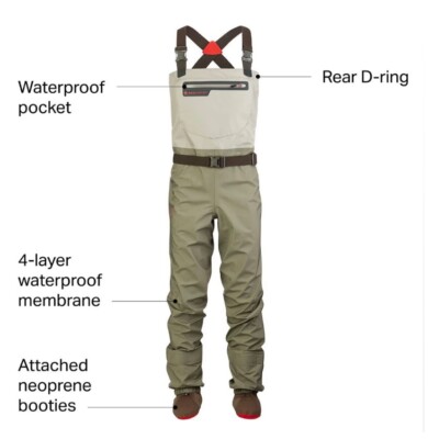 NIB Men s XL Redington ESCAPE Chest Wader Stocking Foot Fishing