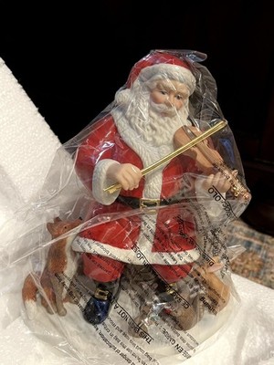 Limted Edition Lenox American  Design Fiddling With Friends Santa Christmas 2017