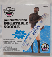 Giant Butter Stick 5 ft Inflatable Pool Noodle Swim Float Toy Funny BigMouth Inc