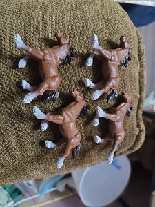 2004 Safari Ltd Mini Clydesdale Mare Lot Of 4 China Used SLP 