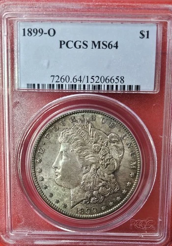 1899-O $1 Morgan Silver Dollar PCGS MS64 Rainbow Toned BOTH SIDES|Colorful Toner