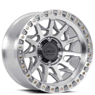 17x9''Lock Off-Road Wheels Lunatic Machined with Clear Coat Rims (4pcs)
