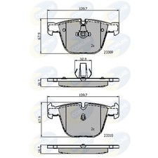 Brake Pads Set For BMW X6 E71 E72 xDrive 35 d Comline Rear 34110301476