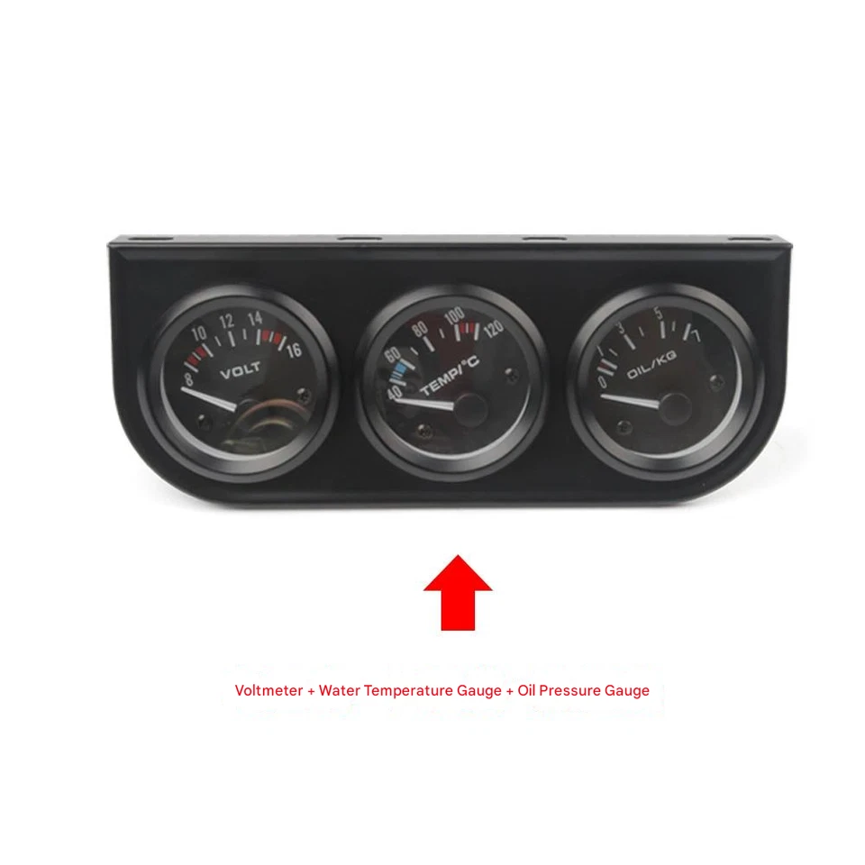Three-in-one voltage, oil pressure, and water temperature gauge automotive parts - Image 2 of 4