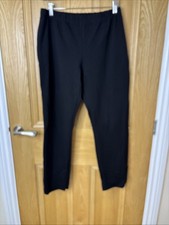 Sahara Jersey Trousers Medium M 14 16 Elastic Waist Black Stretch Straight Leg