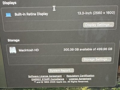 Apple MacBook Pro 13'' (2020) Intel Core i5 2.0GHz | 16GB RAM | 500GB SSD | macOS