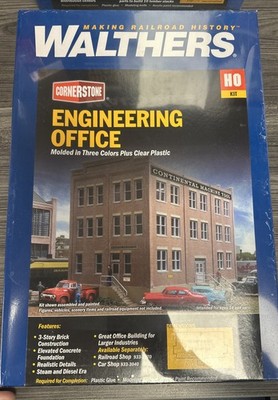Walthers Cornerstone HO Kit 933-2967 Engineering Office NIB CC