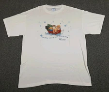 Vintage Humane Society Christmas Holiday T Shirt Let It Snow Puppy Kitten Sleigh