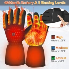 Winter Electric Heated Gloves Rechargeable Battery Windproof Thermal Hand Warmer