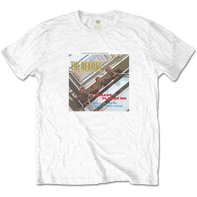 The Beatles Please Please Me Gold Weiß Offizielles Herren T-Shirt
