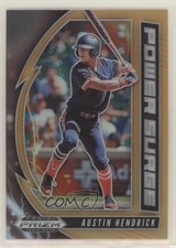 2020 Panini Prizm Draft Picks Power Surge Neon Orange 35/50 Austin Hendrick ov4