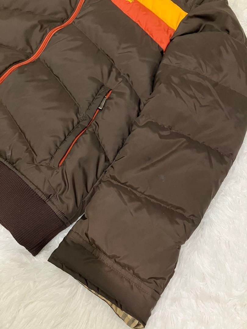 BURBERRY BLACK LABEL Down Jacket Brown Size L From Japan thumbnail 5