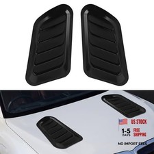 2PCS Car Hood Vents, Hood Scoops for Cars, Decorative Intake Scoop Turbo Black
