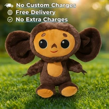 6" Cheburashka Doll Russian Cartoon Plush Toy Stuffed Чебурашка Мягкая Игрушка