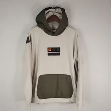 Under Armour Project Rock Hoodie Mens XL Beige Sherpa Fleece Freedom Vet Day