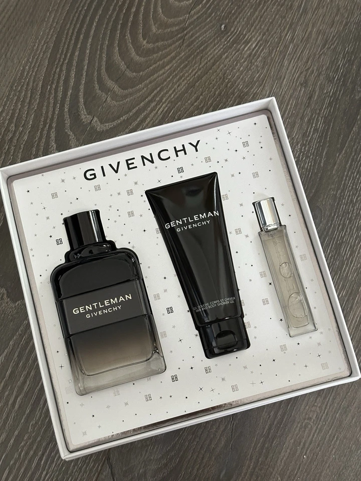 GIVENCHY Gentlemen Eau De Perfume Noise 100ml + Shower Gel+ 12.5ml Spray Set New - image 3 of 3