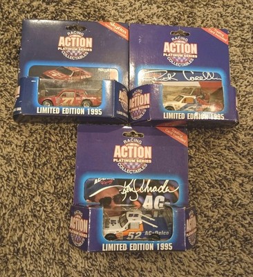 Lot Of 3 1995 Racing Collectables Action Platinum Series 1:64 Diecast Cars 