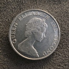 Hong Kong Five Dollars 5 Dollars Silver Copper-Nickel Coin 1980 Uncertified