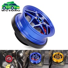 M32x3.5 Jdm Blue Screw-in Billet Cnc Anodized Oil Filler Tank Cap Valve Cover