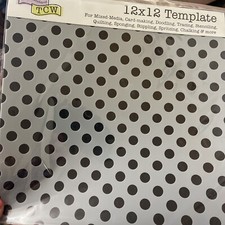 Stencil 12x12 Template SWISS DOT Crafters Workshop Scrapbooking NEW