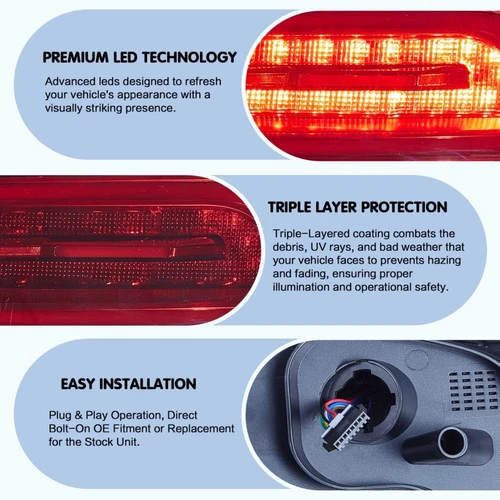 Par de luces de freno LED completas para VW Scirocco MK3 generación 2009-2014 - Imagen 8 de 11