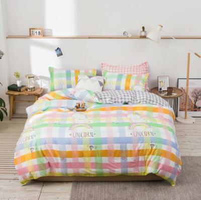 3D Color Square ZHUA3844 Bed Pillowcases Quilt Duvet Cover Set Queen King Zoe