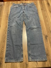 Carhartt Jeans, Women's Size 12x32, Blue, Denim, Straight Leg, Pockets