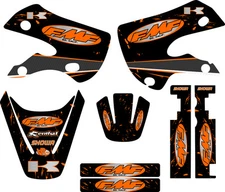 FMF Exhaust Graphics fits KLX 110 02-09 Graphic Kit Sticker KLX110 orag