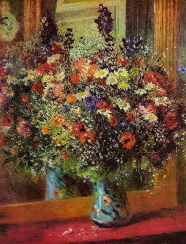 100% handmade oil painting Reproduction Bouquet by Pierre Auguste Renoir PAR039 - Picture 1 of 1