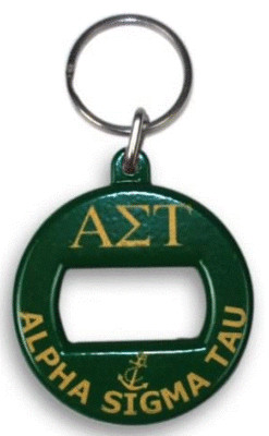 Alpha Sigma Tau Bev Key  3 in 1 Beverage Can Bottle Opener/Keyring RETIRED ITEM