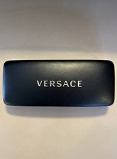 Versace Black/Gold Eye Glass Hard Case Sun Glasses Case Clam Shell - Pre-Owned