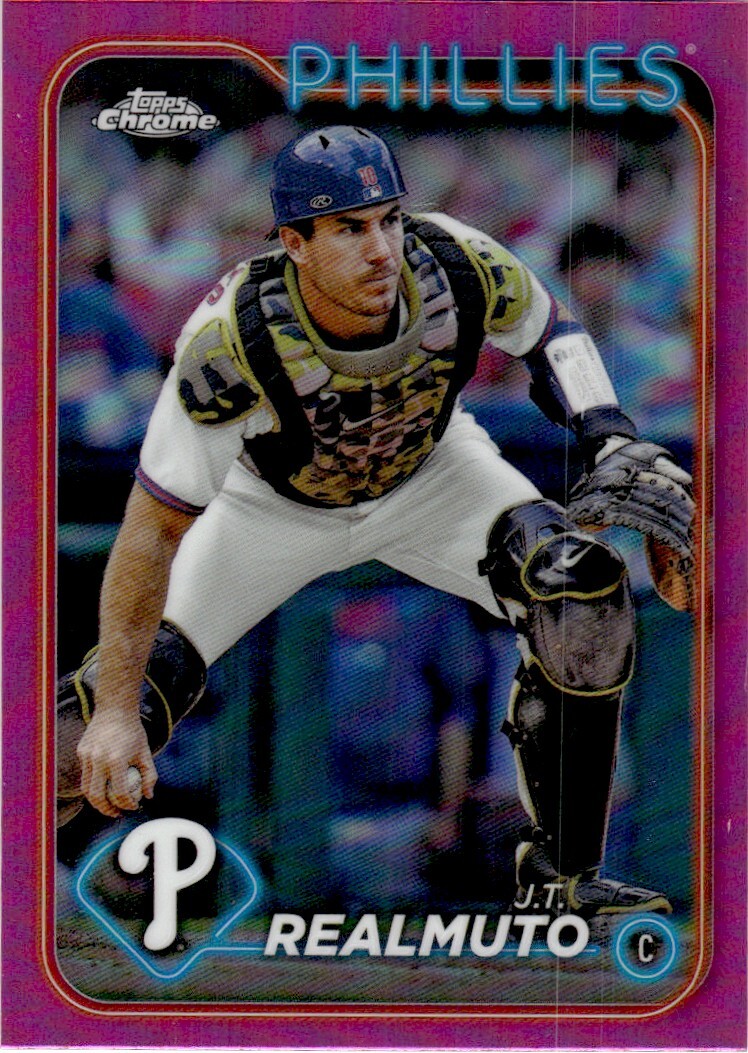 Phillies リンガーT made in USA 2024 Topps Chrome Pink Refractor J.T. Realmuto Philadelphia