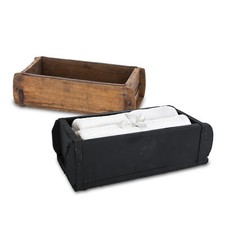 Ziegelform Kiste 30 x 15 cm - 2 Farben / 1er o. 3er - Deko Alt Holz Box Vintage